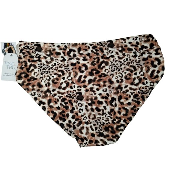 Time and Tru Womens 2XL Watercolor Cheetah Mid Rise Bikini Bottoms - Picture 5 of 5